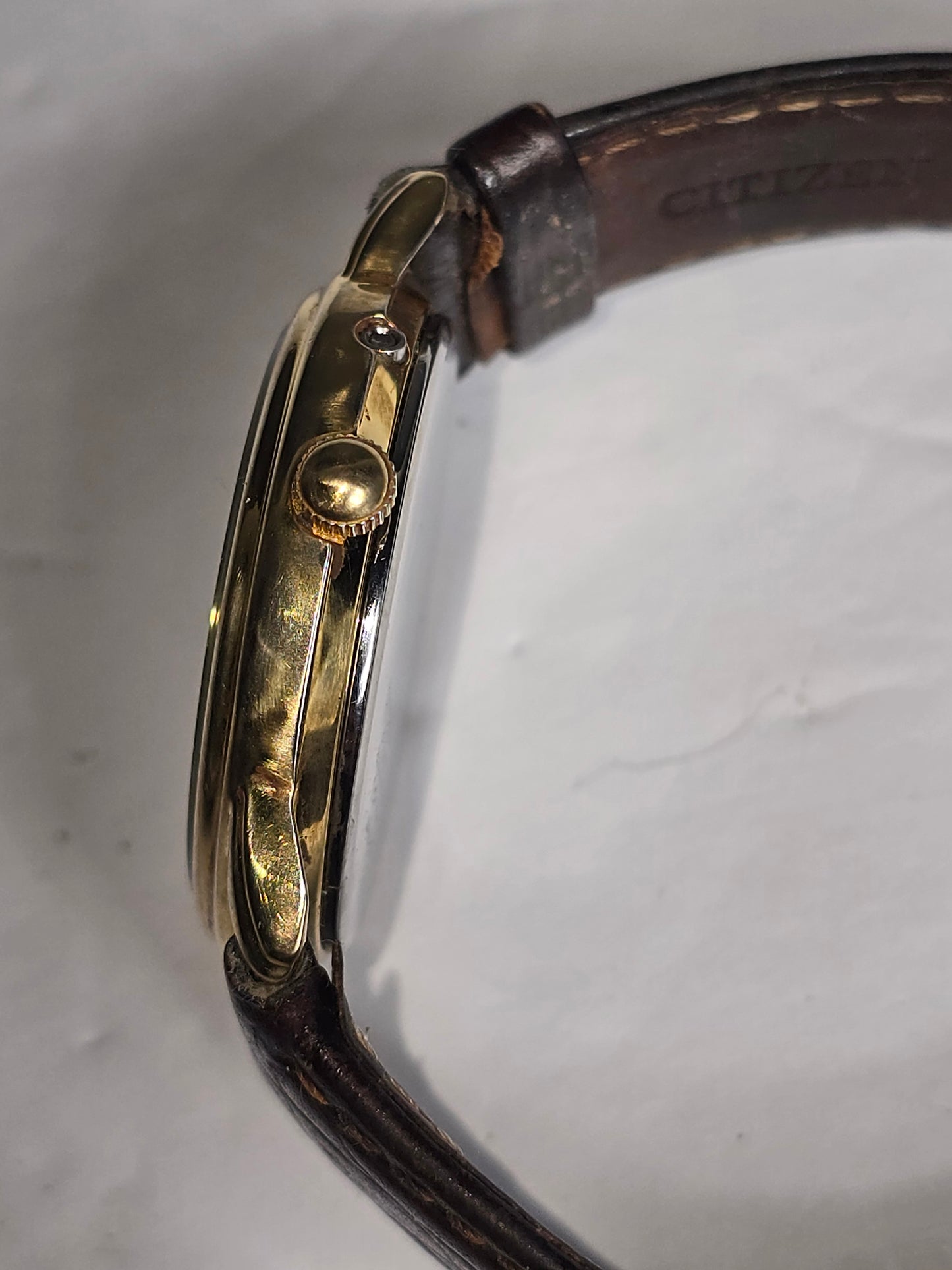 Vintage rare Citizen Elegance triple calendar watch