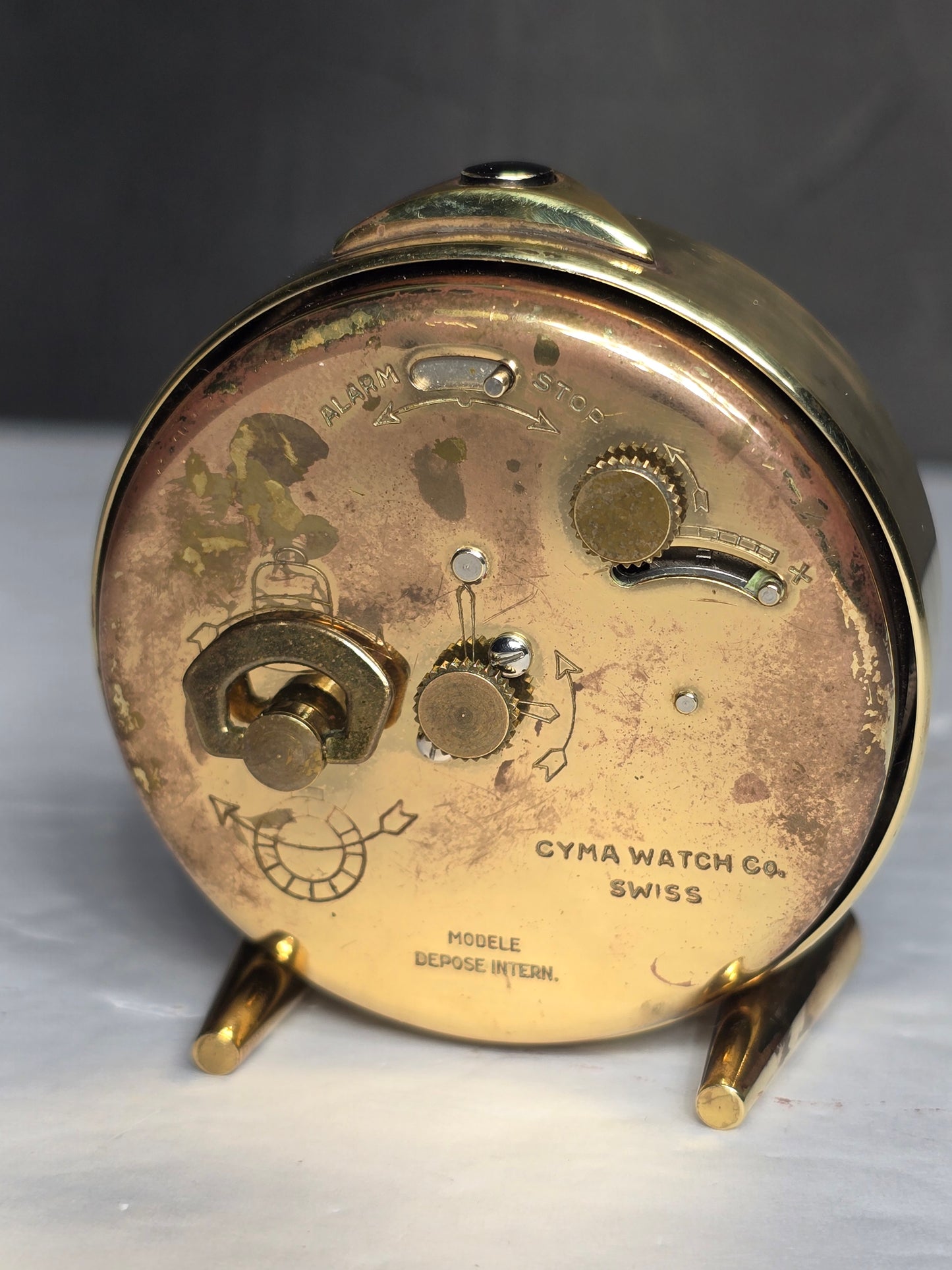 Vintage Cyma alarm clock