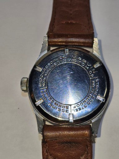 Vintage 1940's Marvin Hermetic men's military watch WW11