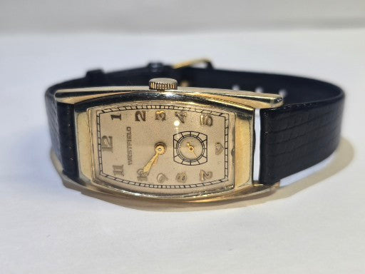 Scarce Westfield by Bulova 1930's men's watch original fifth av presentation box