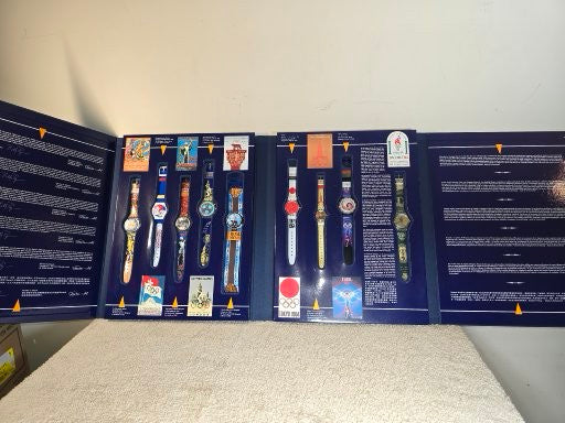 First Edition Swatch Historical Olympic Games Collection Set case from the Atlanta 1996 Olympics