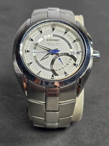 Vintage Seiko Arctura Kinetik Retrograde see thru the back watch