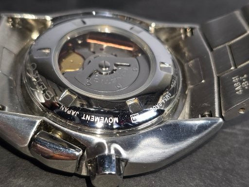Vintage Seiko Arctura Kinetik Retrograde see thru the back watch