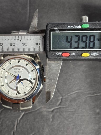 Vintage Seiko Arctura Kinetik Retrograde see thru the back watch