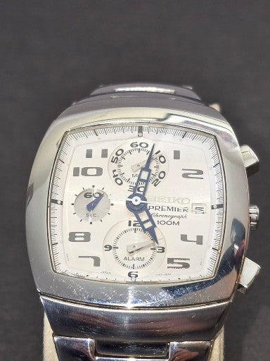 Vintage Seiko Premier SNA143 Chronograph alarm watch