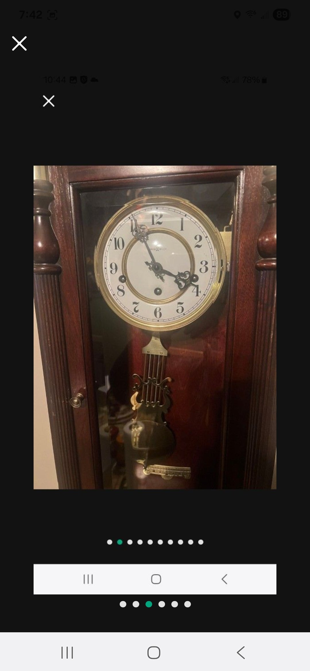 VINTAGE HOWARD MILLER WALLCLOCK MODEL 612-221